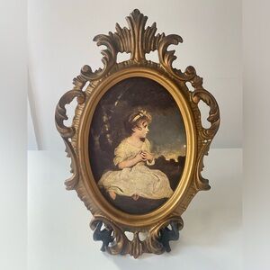 Vintage Photo and Frame - Approx 8”x12”